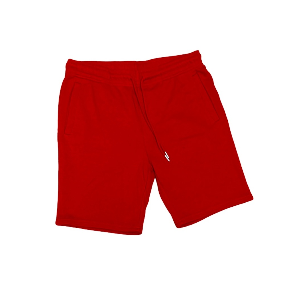 French Terry Drawstring shorts- Red